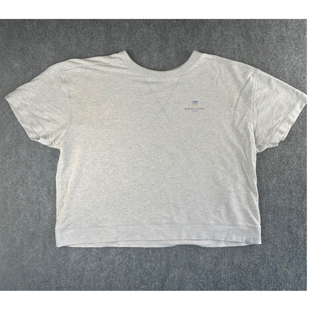 Tasc Performance Water Color Tennis Short Sleeve Sweatshirt Grey Womens Medium